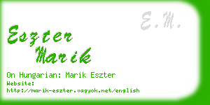 eszter marik business card